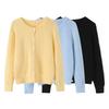 European and American Style, New Women's Clothing, Foreign Style, Versatile, Fashionable, Fashionable, Solid Color Cardigan Sweater