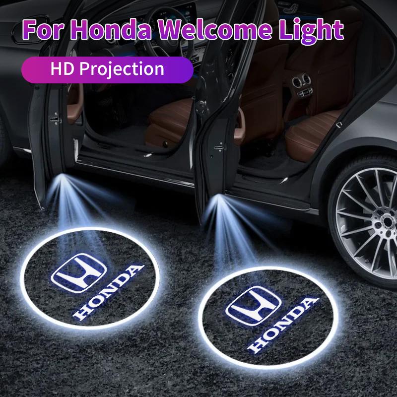 Car Door Welcome Light Luxury LED Welcome Lamps Interior Accessories For Honda Civic Accord CRV Fit Jazz Transalp CBR Cb500x XI6