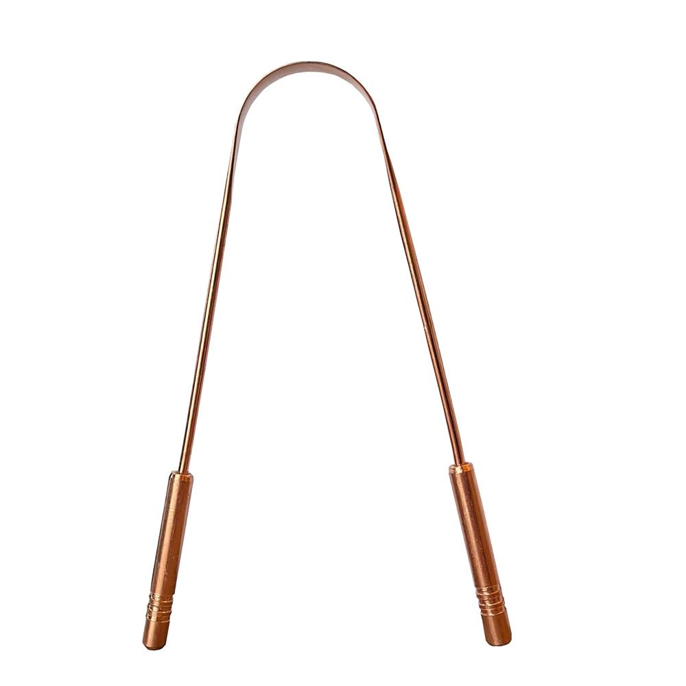 4 Colors Thicken Stainless Steel Tongue Scraper U-Shaped Metal Fresh Breath Cleaning Coated Tongue Toothbrush