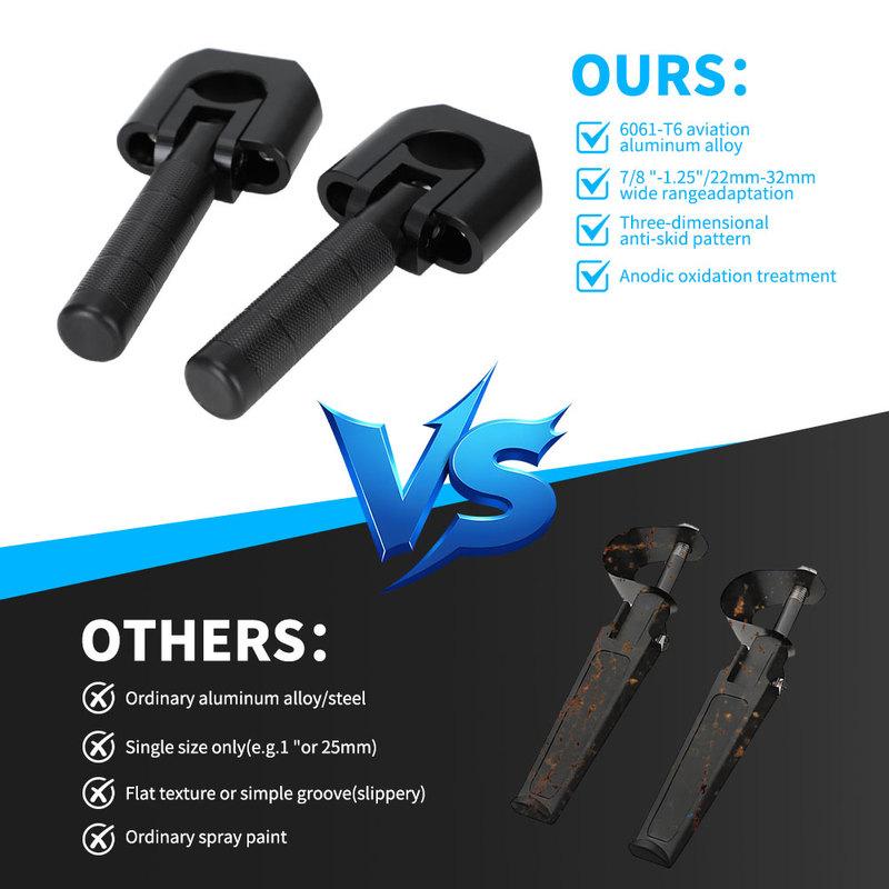 Highway Foot Pegs 7/8"-1.25" Adventure Crash Bar Rest Pedal For KLR650 DR650 XR650L Tenere 700 V-storm ADV Dirt Bike Dual Sport