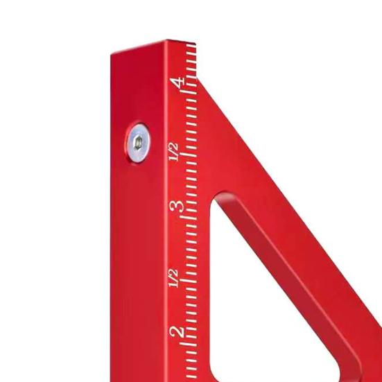 3D Aluminum Alloy Triangle Ruler with Drill Guide Holes Protractor Precision Drilling Guide Ruler Multi-Angle Measuring Tool