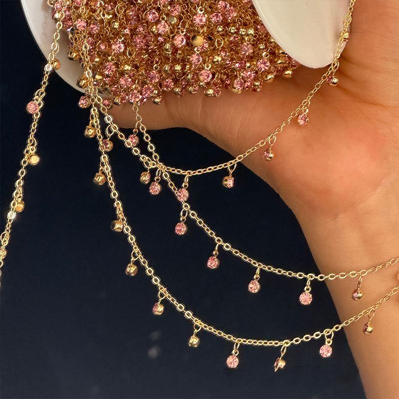 Catena Strass 10m Nappa Strass Bianco Blu Viola Rosa Rosso Catena Metallica Accessori Fai da Te Decorazione Abiti Borse Creazione Gioielli