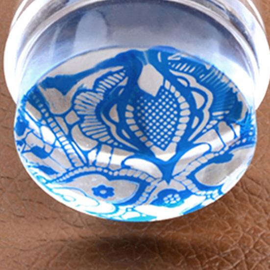 2 Stücke Klar Stamper Schaber Mini DIY Nail art Bild Platte Transfer Maniküre Werkzeug