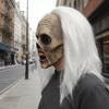 Halloween Horror Mask Witte Haren Zombie Latex Hoofddeksel Kostuum