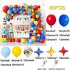Karneval Zirkus Luftballon Girlande Bogen Set Rot Blau Gelb Konfetti Ballon Stern Folienballon Spielzeug Party Geburtstag Dekoration Regenbogen