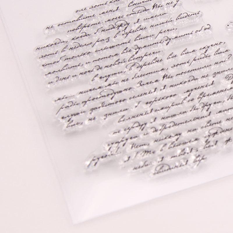 English Words Vintage Text Background Clear Stamps for Card Making Decoration DIY Scrapbooking for Embossing Album Decor Craft