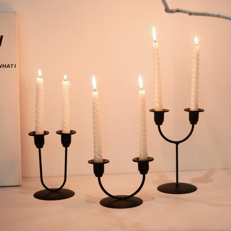 Romantisches Candlelight-Dinner Eisenleuchter Dekorative Artikel Foto-Requisiten Atmosphäre
