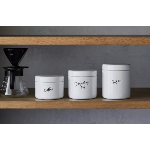 Nodahoro TUTU Enamel Canister, Small Storage Container for Tea, Coffee, Made In Japan, TU-9