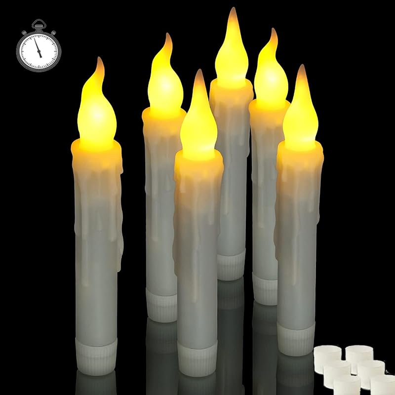 Halloween Decorations, Harry Floating Battery Operated Candles with Potter Magic Wand Remote, Flameless Hanging Flickering LED Candle Light,