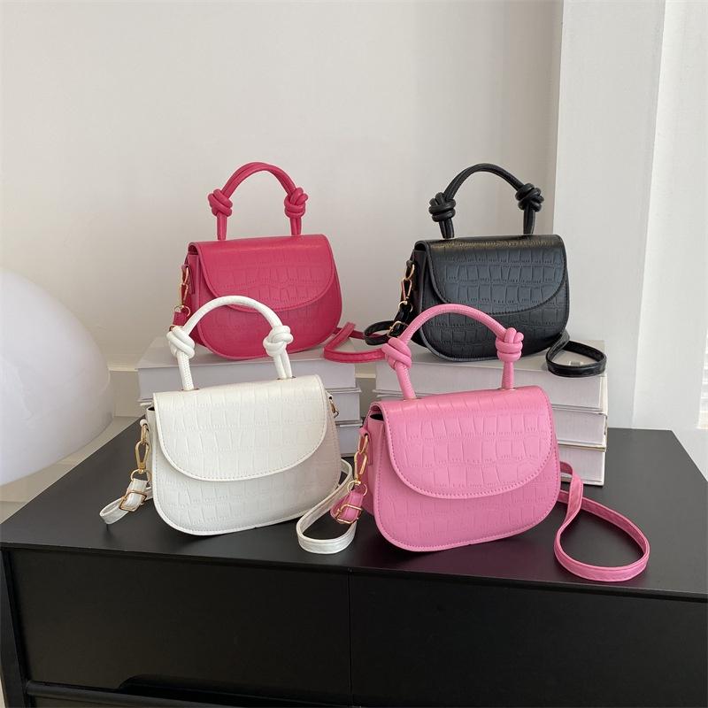 Trendy New Autumn Style 2023 Stone Texture Solid Color Urban Minimalist Shoulder Handbag