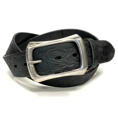 [Hang Over] 8363 40mm Esdoornblad Riem (Zwart) Gratis maat