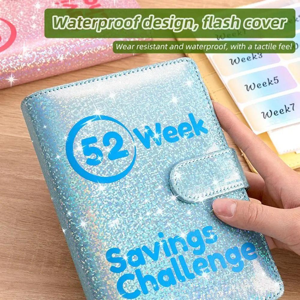 A6 52 Weeks Envelope Binder with Magnetic Buckle Money Saving Binder Savings Challenge Binder  Home