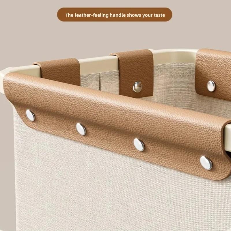 Stylish Foldable Laundry Hamper - Extra Large Capacity Dirty Clothes Basket, Portable Storage Organizer for Home Bedroom Closet