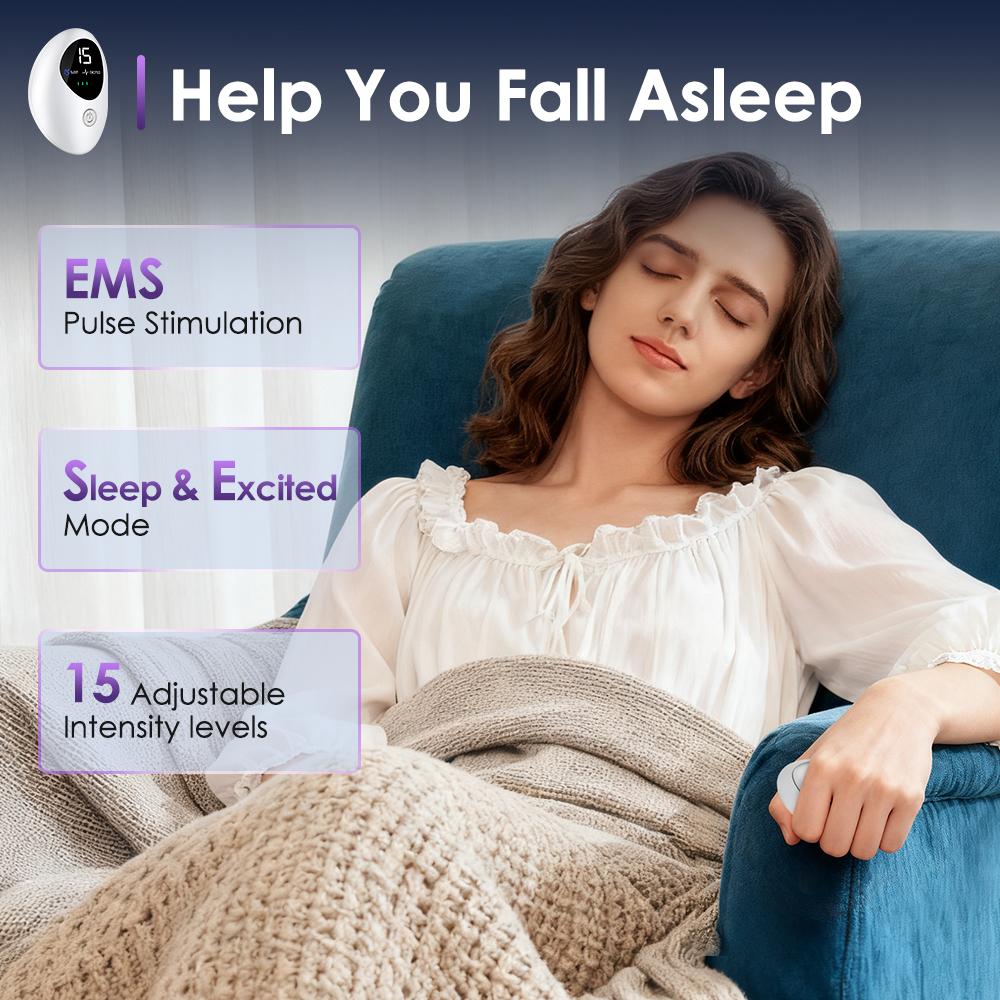 15 Gänge Mikrostrom Schlafhilfen Handheld Hypnoseinstrument Nachtangst Druckabbau Nerven Beruhigen Hilfe Schlafgerät