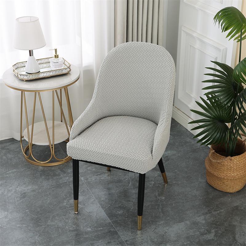 European Leather Dining Chair Cover with Curved Backrest, Thickened Universal Design for Household Chairs and Stools