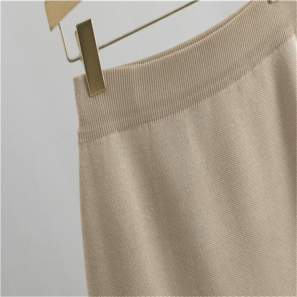 Knitted Two Piece Loose Casual Half Skirt Fashion Set Women's Spring And Autumn Sweater Ins Skirt