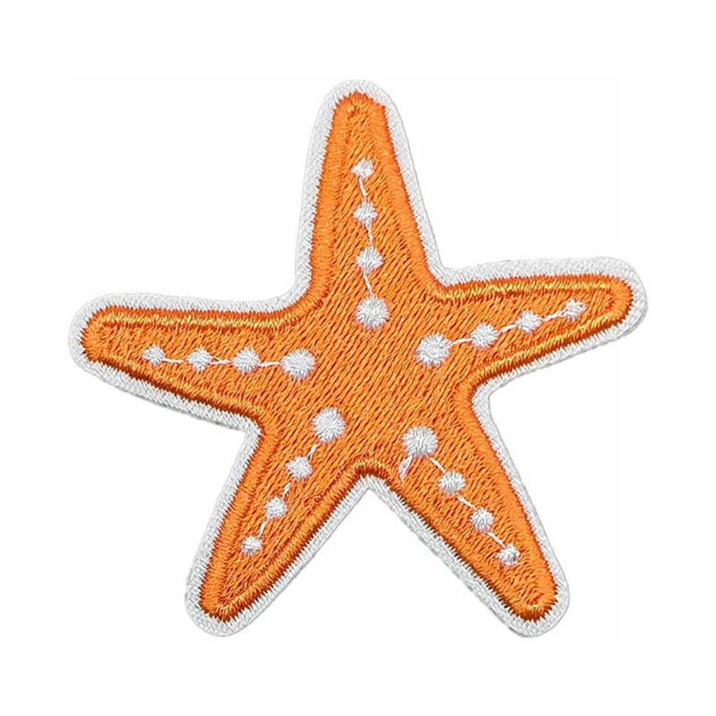 Beach Theme Embroidered Iron On Patches Embroidery Applique Patches Iron On Clothing Repair Patches for Clothes Jackets