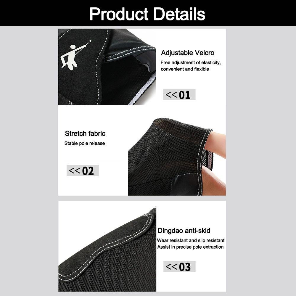 Elastic Half Fingers Glove Left Hand Billiard Training Gloves  Fitness Accessories
