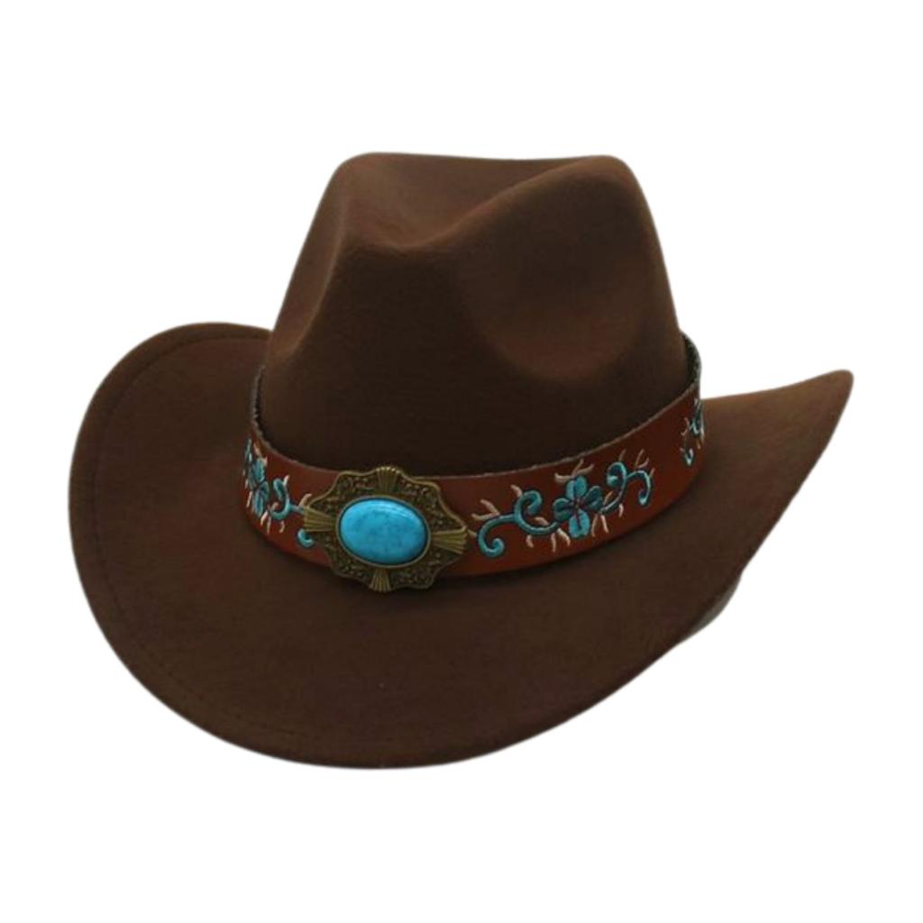 Felt Hat Outdoor Vintage Jazz Hat Vacation Travel British West Cowboy Hat