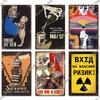 Putuo Decor - Funny Soviet Union - Themed Russian Metal Sign - Vintage Poster for Garage and Home Wall Decoration