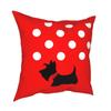 Scottie Dog Polka Throw Pillow Cover Decorative Pillow Scottish Terrier  Cushion Covers