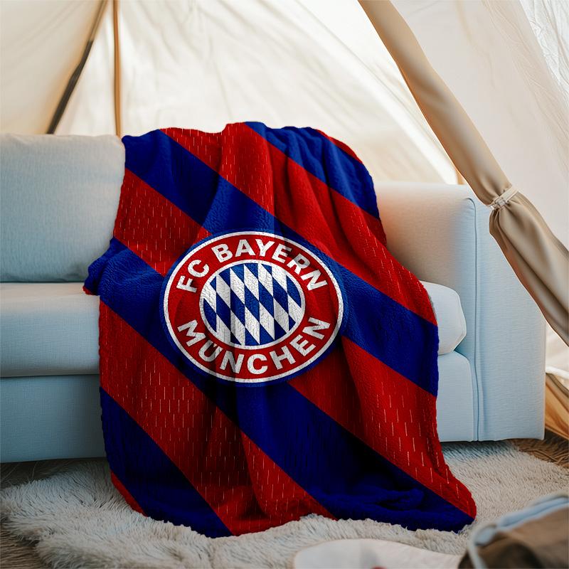 1pc B-Bayern Munich (9) Theme Blanket - Digital Print, Polyester, Cozy for All Seasons, Perfect for Outdoor, and Travel