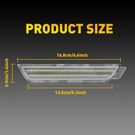 2 Stück LED Stoßfänger Seitenmarkierungsleuchten Geräuchert Hinteres Set Für 2010-2015 Chevy Camaro