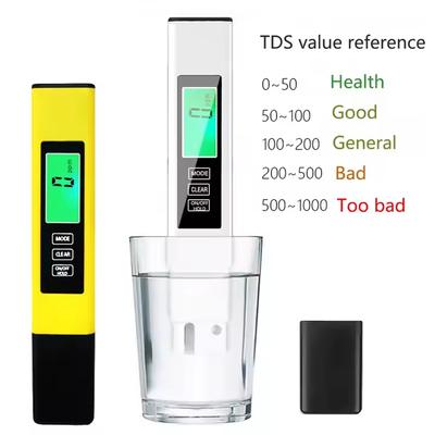 4 In 1 Digital Water Tester TDS EC & Temperature Meter 0-9990 PPM Water Quality Tester LCD Display for Pool Drink Water Aquarium