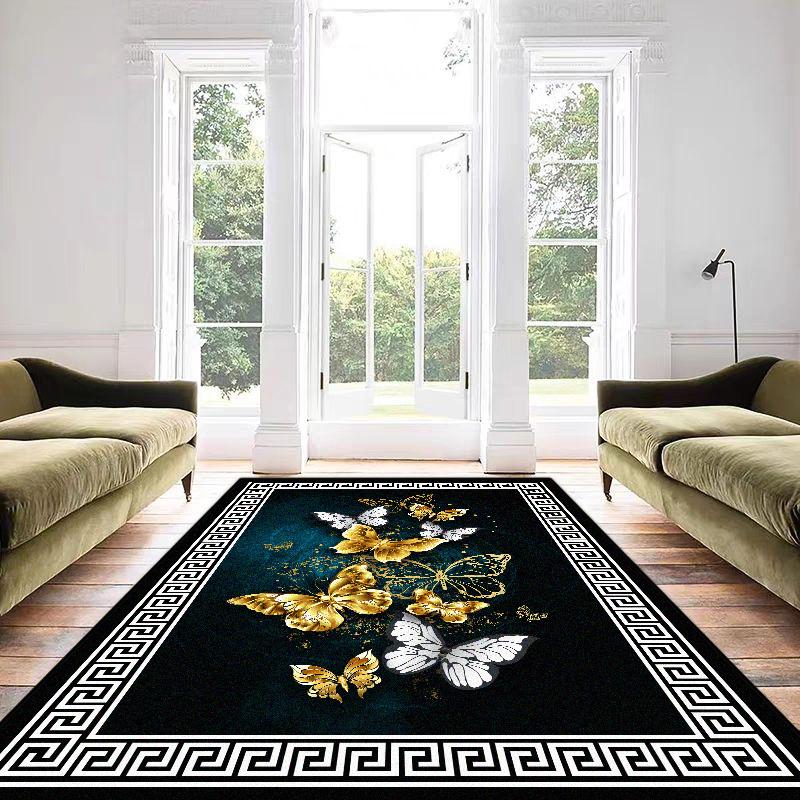 Modern 3D Luxury Decorative Rug for Living Room Large Size Easy Cleaning Room Decor Lounge Carpet Soft Non-slip Mat for Kids