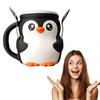1 Set Penguin Ice Cream Pint Cup Holder with Hidden Snack Drawer Spoon Holder Reusable Ice Cream Container Holder Kitchen Gadgets