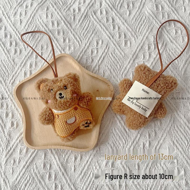 Adorable Miu-style Rabbit & Bear Bag Charm: Cute Girly Decoration & Creative Student Gift Without Squeaker