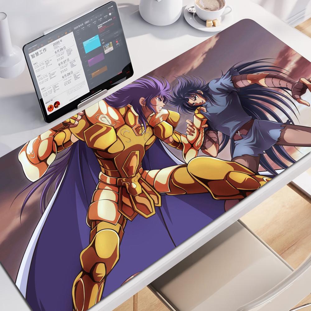 HD Printing Anime Saint Seiya Mousepad Natural Nonslip Rubber Game Mouse Durable Desktop Mousepads Keyboard Pad Deskmat