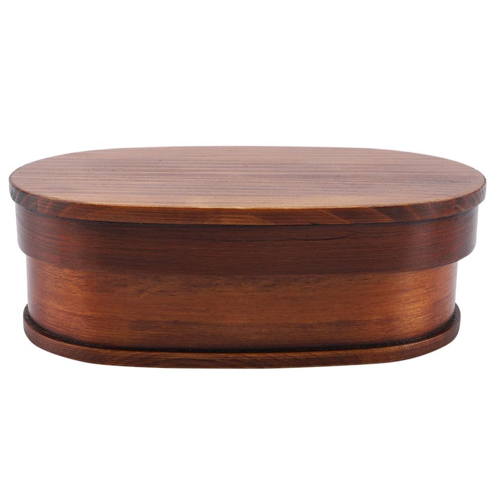 Wooden Material Food Storage Container 19*12*6cm Portable Food Box  For Home Office