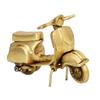 Brass Vintage Scooter Figurine Statue for Showpiece ( Golden) | Classic Antique Finish Vespa Scooter for Home Decor, for Office, Centre Table