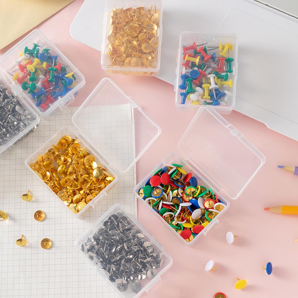 Strong Metal Push Pins with Round Heads - 100 PCS for Office & Art Board Decoration