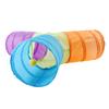 Folding Cat Tunnel with High Elastic Steel Wire Frame Y-Shaped Tee Design 4-color Combination Cat Tunnel