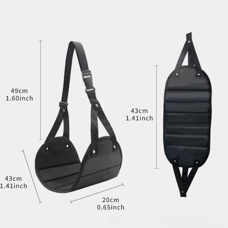 Portable Airplane Footrest Adjustable Strap, Travel with Lightweight Hammock Leg Rest Comfort Resting Hammock Office Footrest Strap