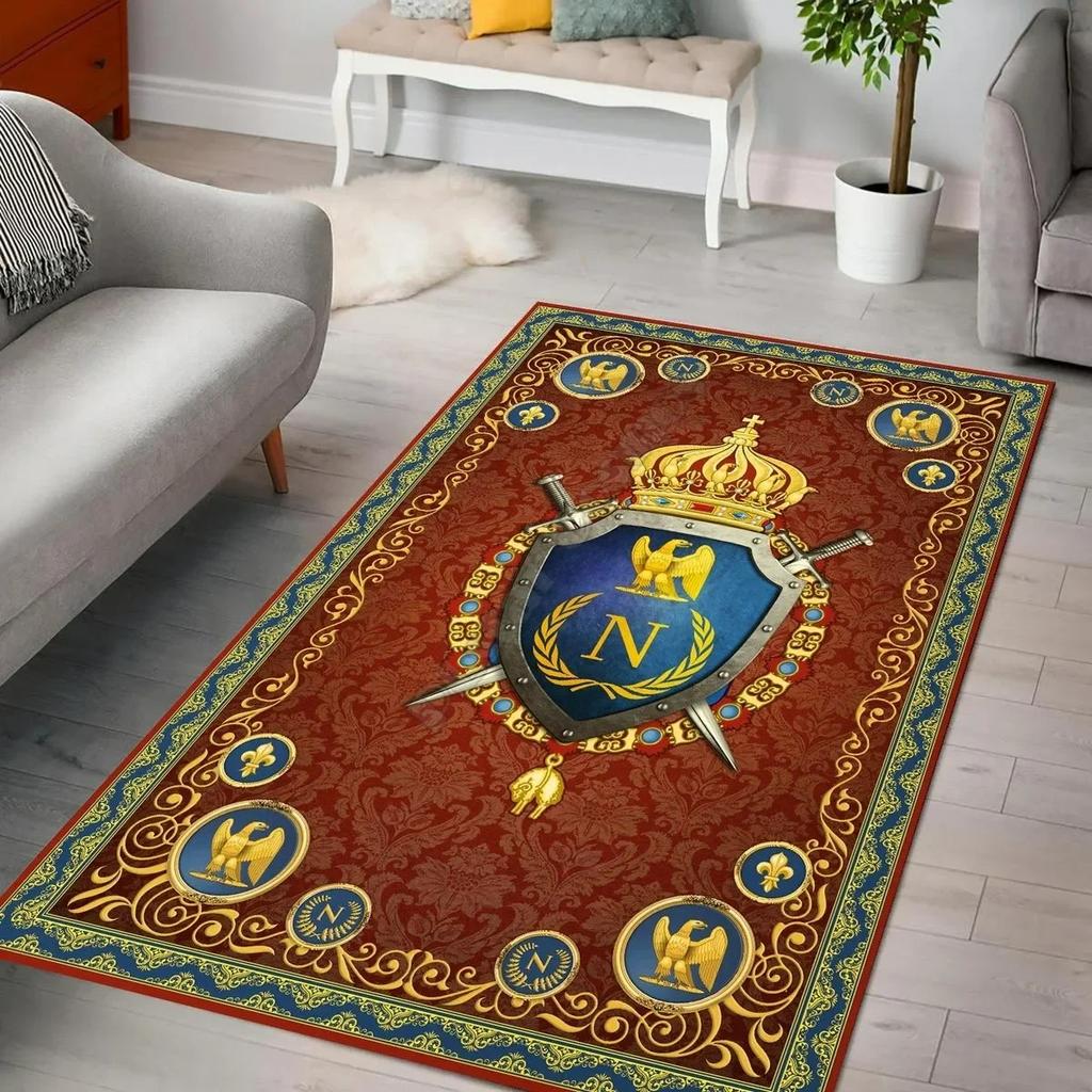 Napoleon Coat Of Arms Carpet Living Room Decoration Hallway Large Size Soft Decor Rugs Bedroom Home Hotel Floor Mat Washable