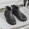 Rain shoes men's trend fashion non-slip short tube kitchen work fishing warm waterproof rain boots car wash water shoes rubber overshoes