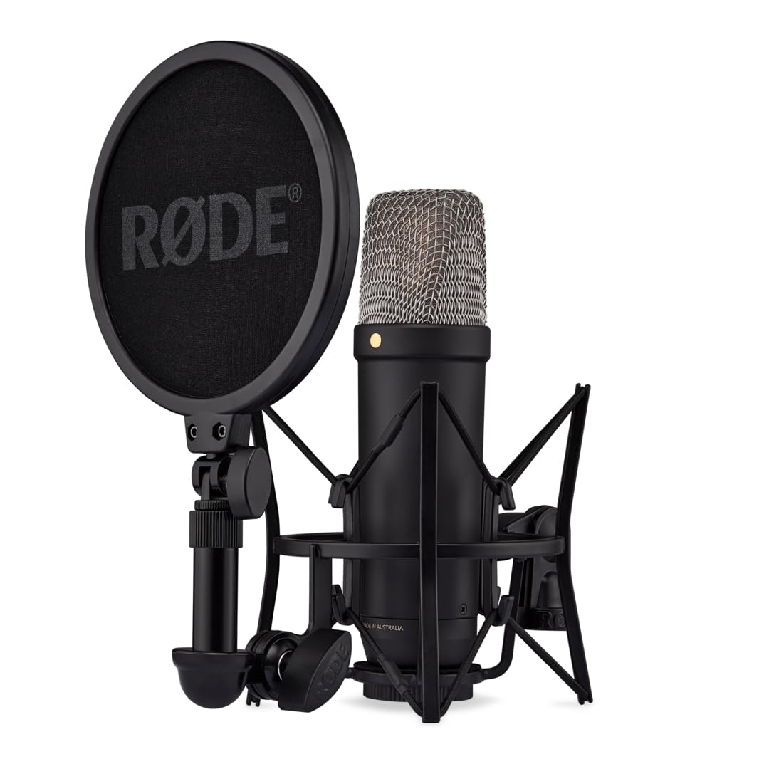 

RODE Microphones NT1 Condenser NT1GEN5B (5th Generation) Microphone, Black, чорний