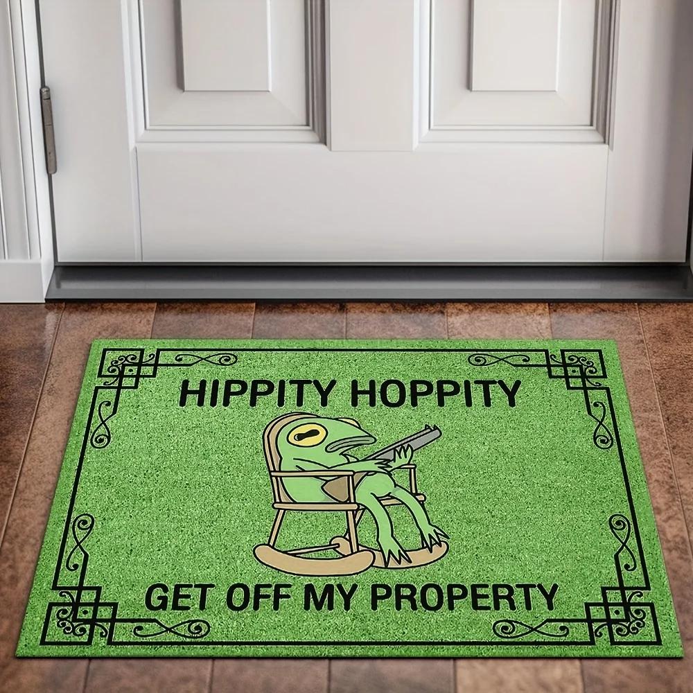Creative Phrase Frog Welcome Doormat Stain-Resistant & Non-Slip Indoor/Outdoor Entrance Mat Kitchen Rug Home Decor