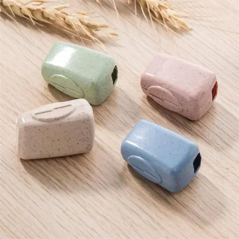 4PCS Household Bathroom Portable Solid Color Travel Toothbrush Cover Wash Brush Cap Case Box Home Accessories Small Tool Supply