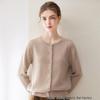 Women's Pure Cashmere Button-Up Round Neck Cardigan Sweater - Autumn/Winter Collection