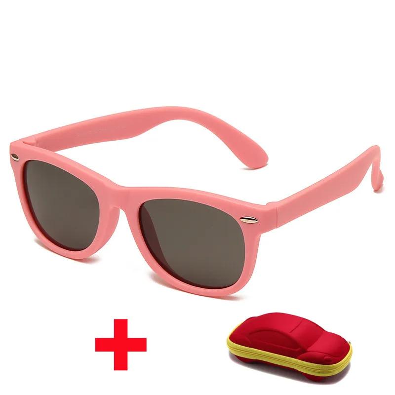 Baby Silicone Sunglasses With Glasses Box  Boys Girls Outdoor Goggles Sun Glasses Ac Lens Safety Glasses And Cases Gift For Kids