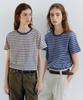 Yulago [2Pack] Stripe Half T-Shirt