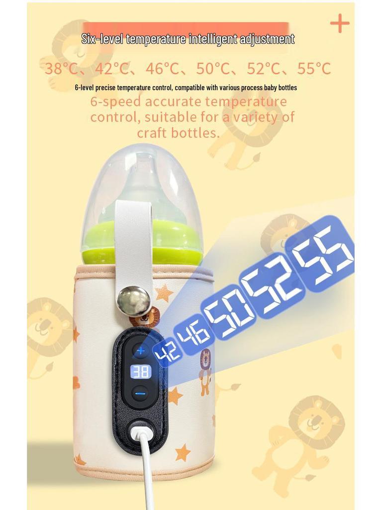 Universal USB Baby Bottle Insulated Sleeve - Portable Infant Milk Warmer & Heating Sleeve