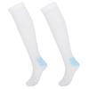 Compression Knee High Socks Varicose Veins Socks with Inspect Toe Hole(White M)