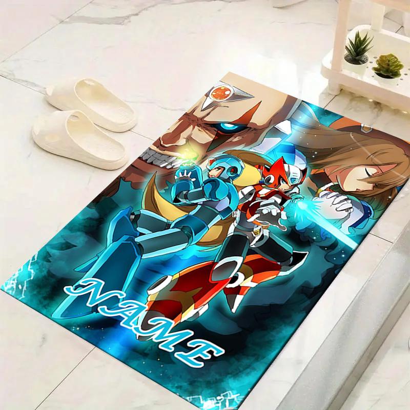 Custom 1Pc Superhero Mega Man Adventure Rug Office Carpet Indoor Outdoor Entrance Doormat Nonslip Soft And Comfortable Living Room D2915179
