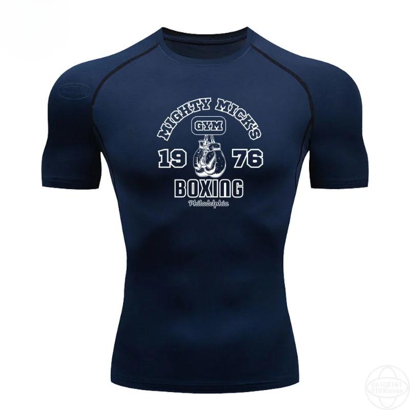 Sweat Absorbing Compression Men's Gym Fitness Jogging Training Top Summer Breathable Sports High Elasticity Quick-drying Casual T-shirt Tops