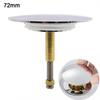 72mm Brass Bathtub Stopper With Double Seal For Adjustable Height Drain Systems